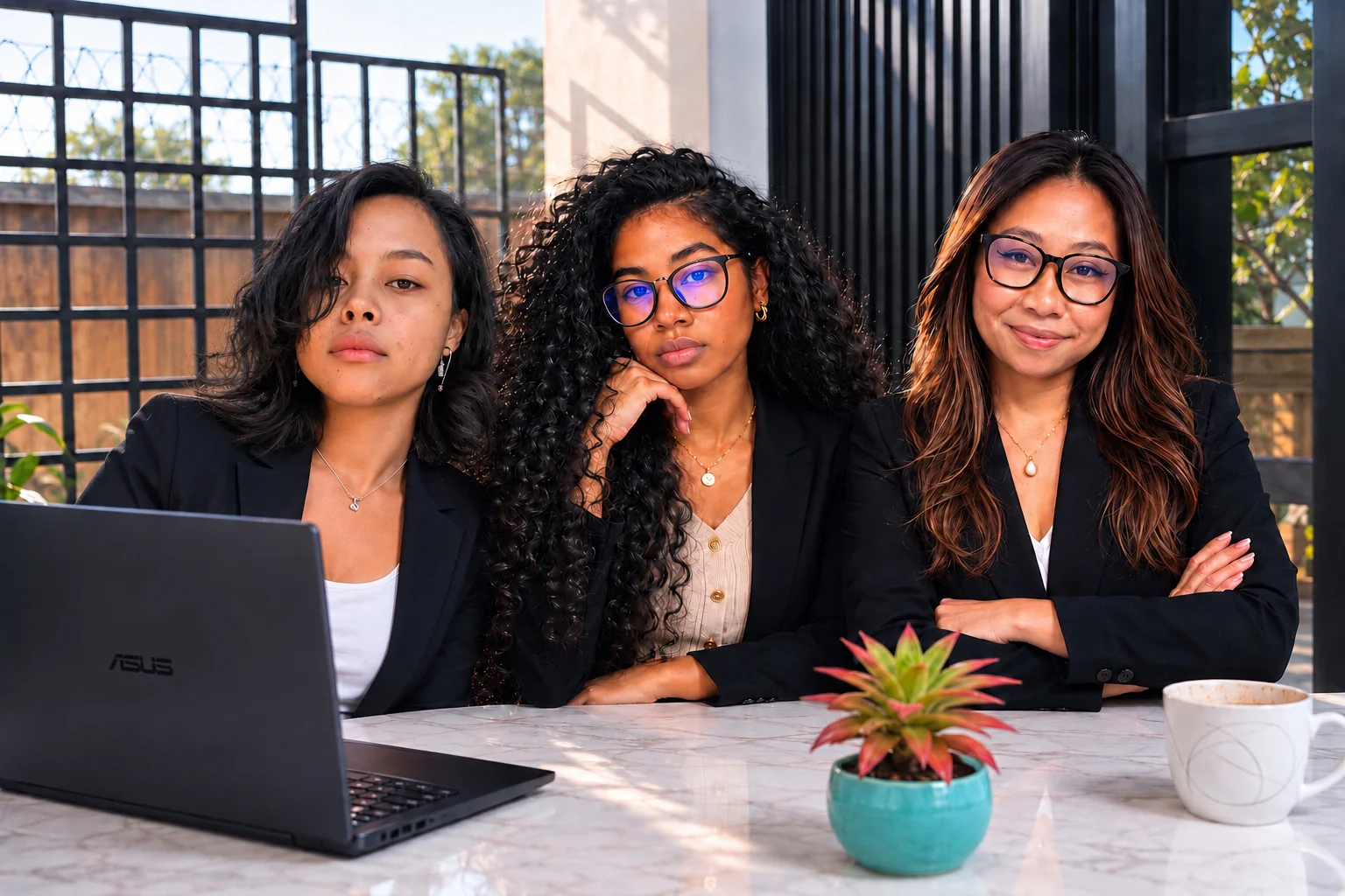 Les trois cofondatrices de Kriva Beauty Desk